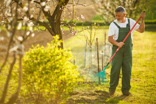 Professional gardeners in Barnes Cray improving garden structure